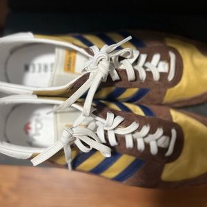 Adidas + Noah Vintage Runner Leather-Trimmed Mesh and Suede Sneakers